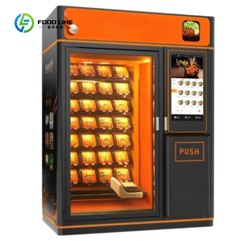 Customized Hot Food Vending Machine Fast Food Sandwich Vending Machine With Snack Frozen Food Vending Machine with Microwave