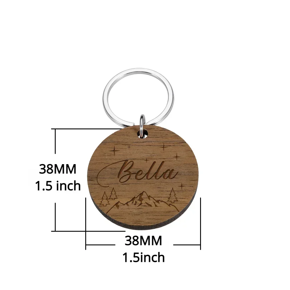 Wood Slice Gift Tags Personalized Free Engraving Wooden Hanging Label for  Dog Cat Nameplate Anti-lost Collars Pet Accessoires