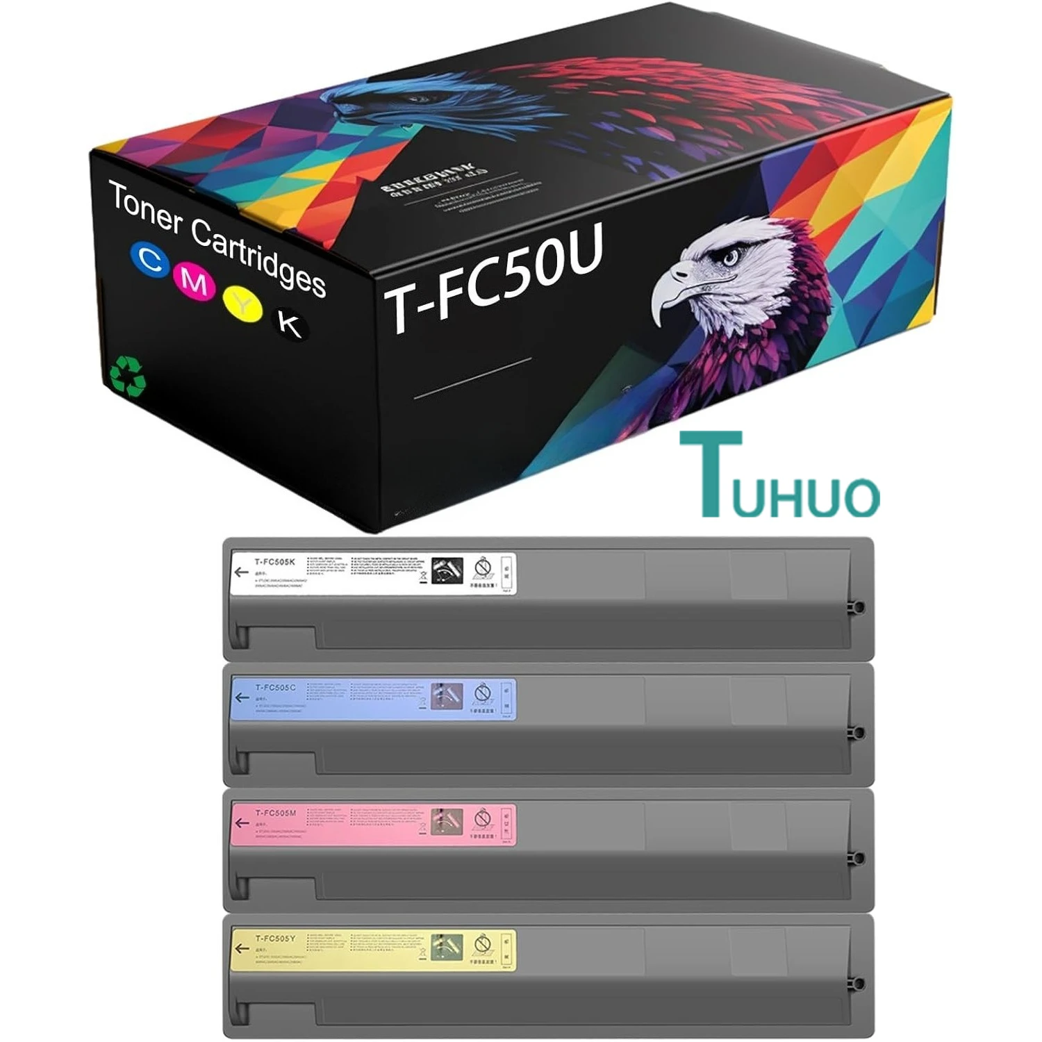 

Для Toshiba E-Studio 2555c 3055c 3555c 4555c 5055c тонер-картридж для принтера, совместимый с TFC50U-K T-FC50U-C T-FC50U-M T-FC50U-Y