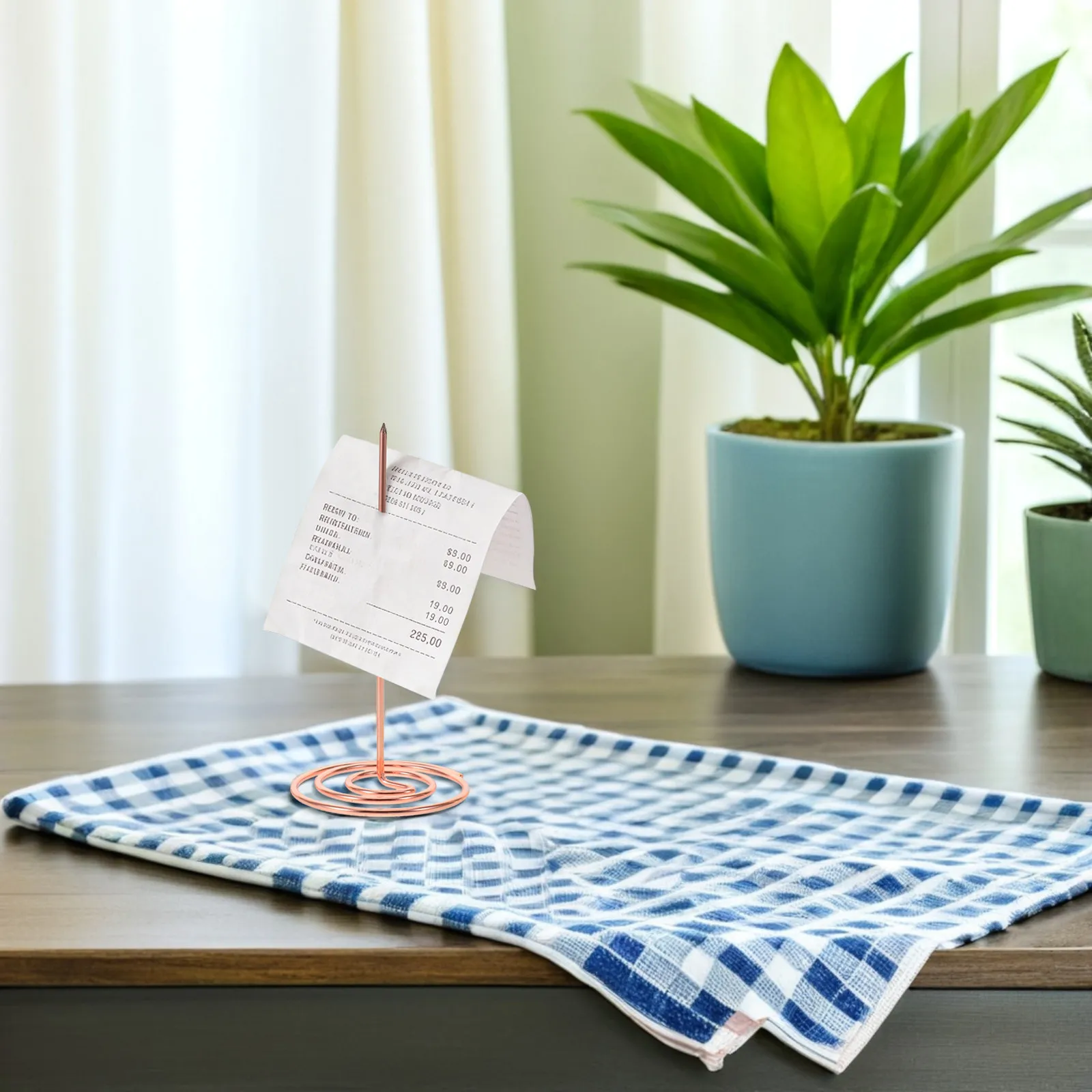 Lot de 6 supports métalliques pour documents de bureau, porte-reçus, organisateur de mémos à pointe, support de bureau pour chèques, factures et papiers