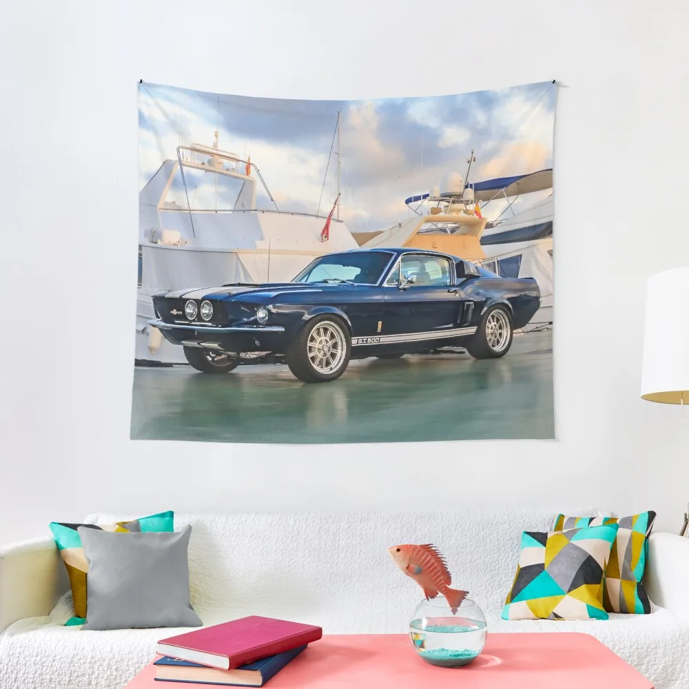 Ford Mustang Shelby GT-500, classic rare vintage American muscle car Tapestry Bedroom Decoration Tapestry