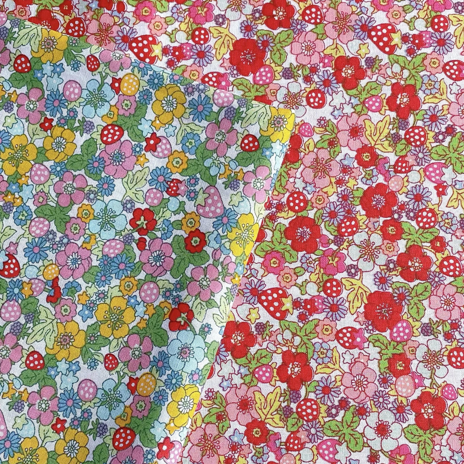 Liberty Strawberry Fruit Grove 100% Cotton40S Original Design Fabric Digital Printing for Sewing Cloth Dresses Skirt Kids Design