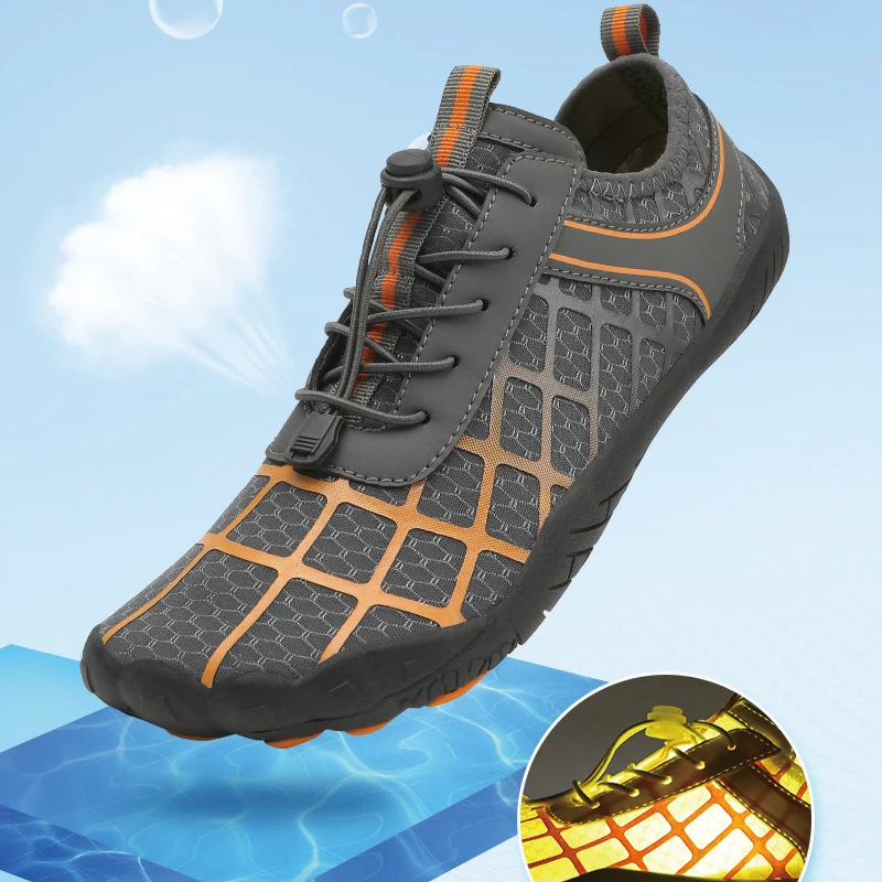 

Fashion Men Wider Shoes Breathable Mesh Men Barefoot Wide-toed Shoes New Flats Soft Zero Drop Sole Wider Toe Sneakes Big Size