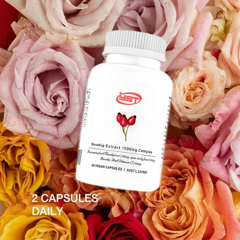 

Rose Fruit Extract 1500mg, Collagen Formation Containing Vitamin C&e, With Luminous, Nourishing And Firming Effects, 60 Capsules
