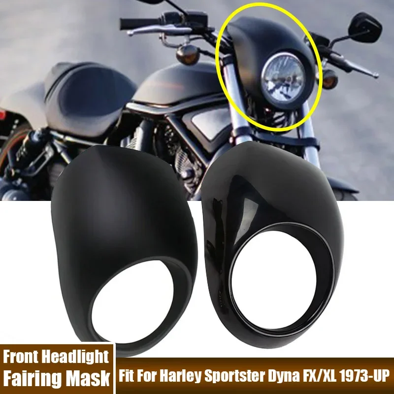 

Motorcycle Front Headlight Cover Fairing Light Decorative Cover For Harley Sportster Dyna FX/XL 1973-UP Motorcycle Accessories