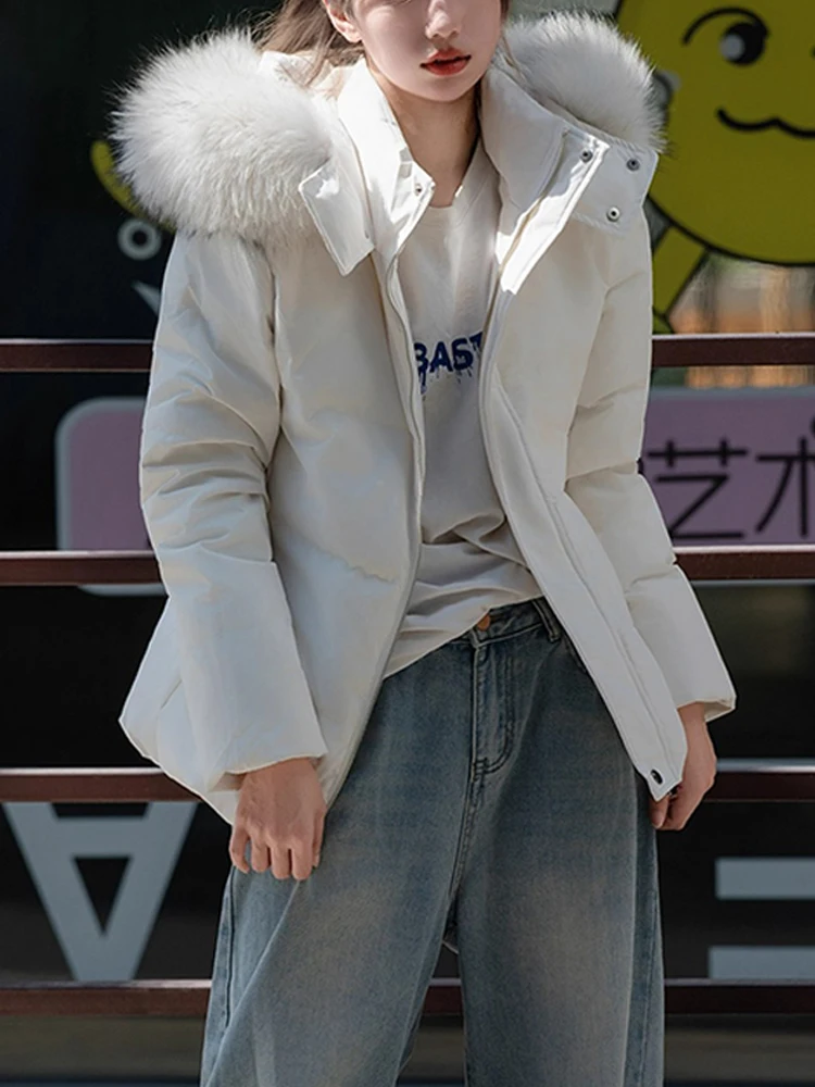 

Women's Thiened down Cotton Jaet Loose Parka Sle Winter Outerwear Faionable Workwear Design Comfortable Long Sve