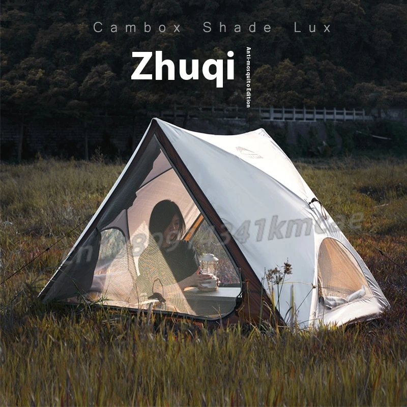 

Light Campaign Tent Pop Up Camping Screen Mesh Ultralight 2 People Shade Garden Gazebo Pergola Beach Blackout Side Awning Fold