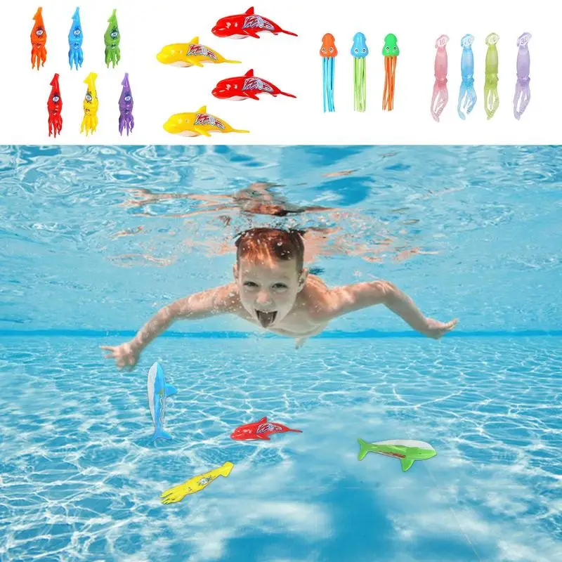 

Underwater Diving Toys Funny Swimming Pool Diving Game Training Fish Diving Octopus Underwater Grabbing Toys For Outdoor Play