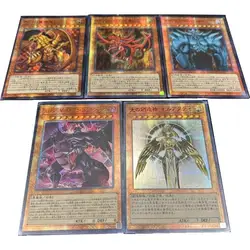 Karta flash Yu-Gi-Oh egipski bóg Holactie twórca światła Yubel MAX Dragon DIY figurki do zabawy kolekcja gier anime