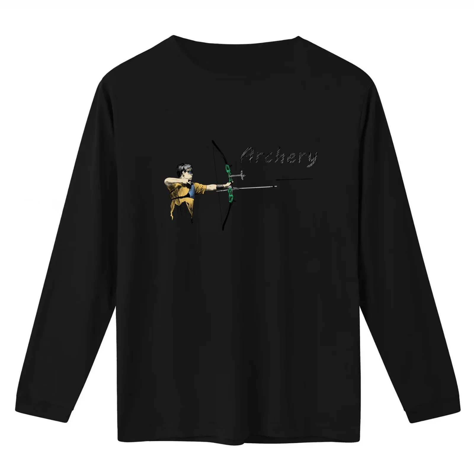 Archery T-Shirt Summer Casual Cotton Tee Oversized Streetwear Tops Vintage Graphic Print Loose Fit Short Sleeve 100% Cotton