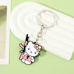 Sanrio HelloKitty Keychain Fashion Cartoon Anime KT Cat Pendant Backpacking Travel Accessories Cute Kitty Pendant Keychain Gifts