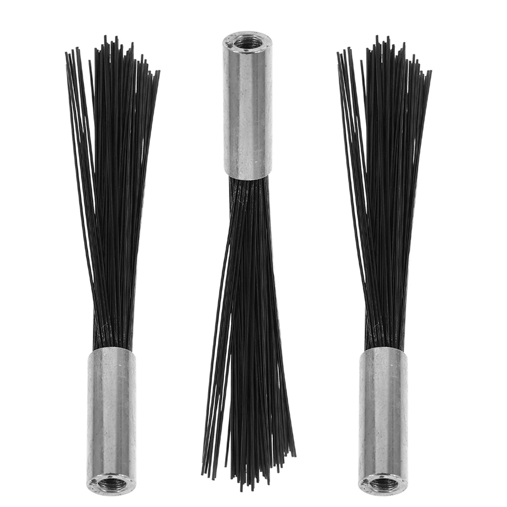 

3pcs Carbon Removal Brush Engine Cleaning Supplies Interior Detailing Tire Groove Brush Set Vehicle Maintenance Tools