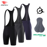 RION Men Cycling Bib Shorts MTB Mountain Bike Tights Bibs Bicycle Clothing Italian Dolomiti Pad 5H Long Distance Riding Outdoors