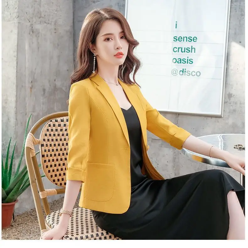 

Women'S Modern Blazers Covered Brown Cuff Embroidery Wide Twill Open Stitch Roll Official Long-Sleeved Classy Sensation Wine