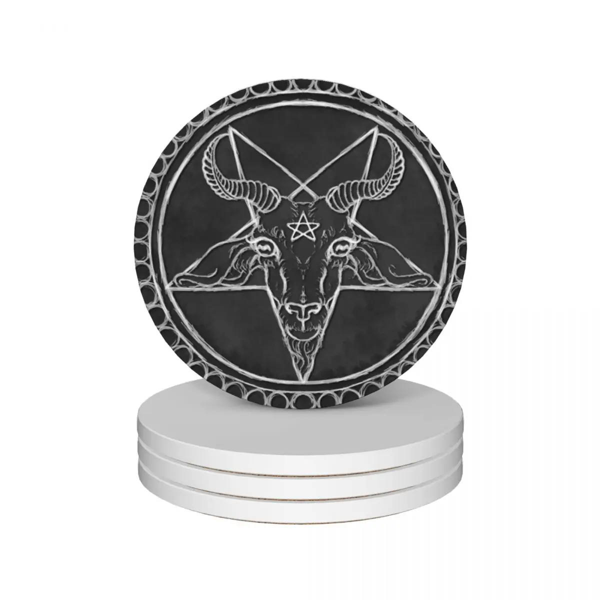 

Ornate Baphomet Ceramic Coasters (Set of 4) tile christmas tea Cup for tea bulk Coasters