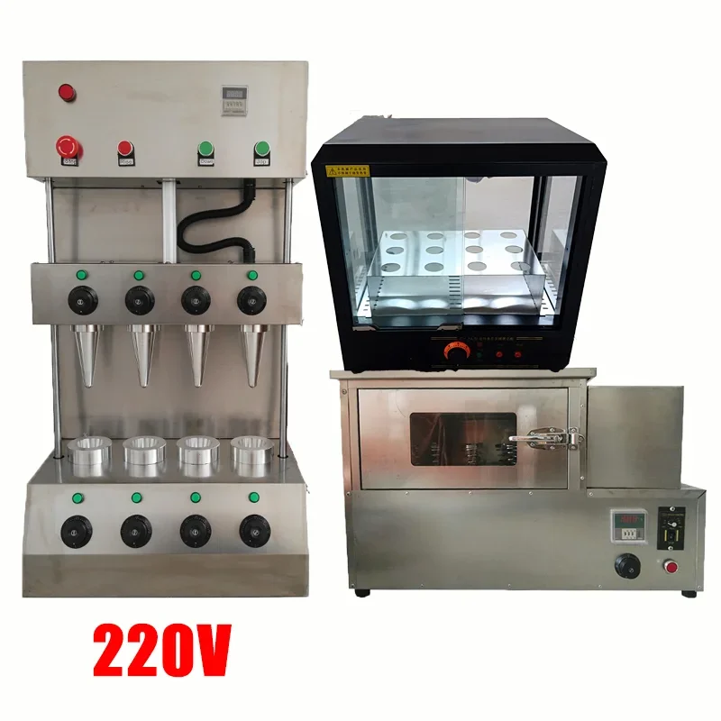 New Shapes Automatic Pizza Cone Machine Set Cone Ice Cream Snack   Machines for Icecream
