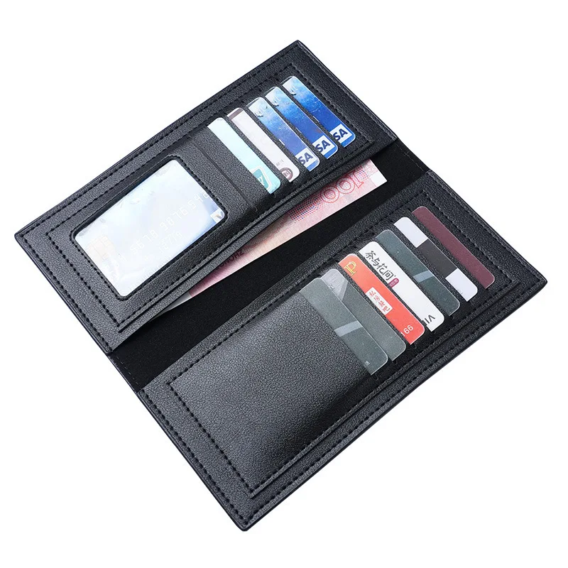 Portefeuille vintage en cuir PU pour hommes, porte-monnaie long, poche à monnaie, zones de billetera, sac à main masculin, porte-carte d\'identité,