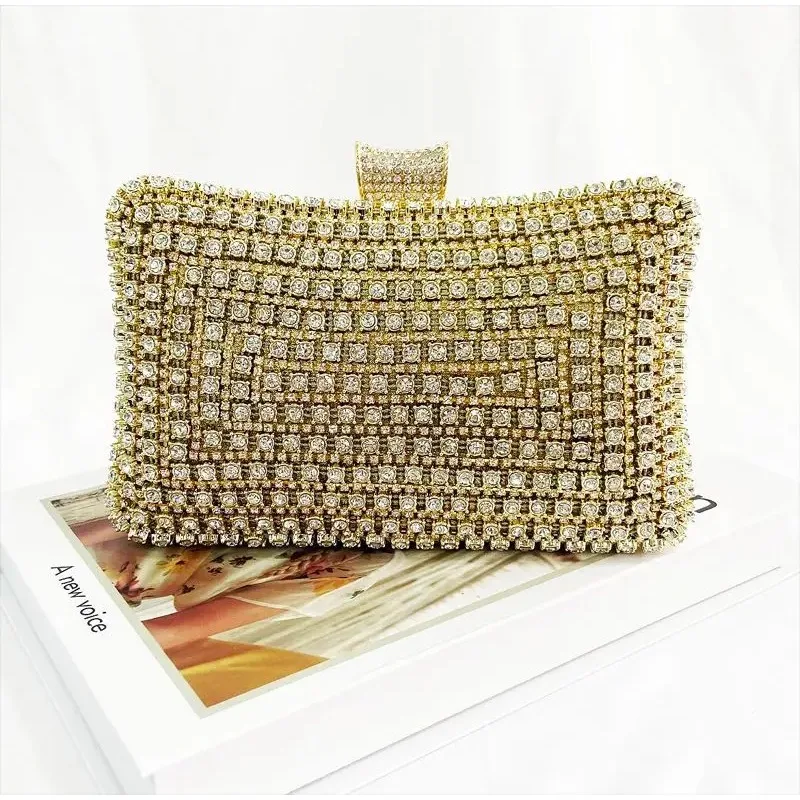 2025 New Handmade Diamond Rhinestone Hand Women'S Banquet Dress Evening Pillow-Shaped Dinner Bolsa Feminina High-Grade حقيبة يد