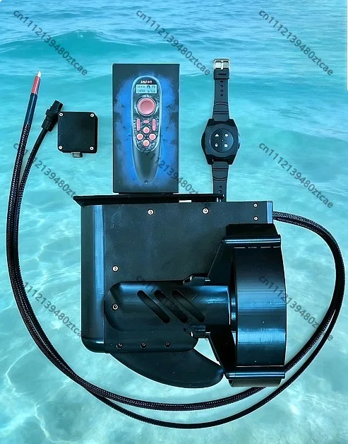 Underwater Propeller Motor Waterproof Thruster with Guard for Saltwater Freshwater Kayak