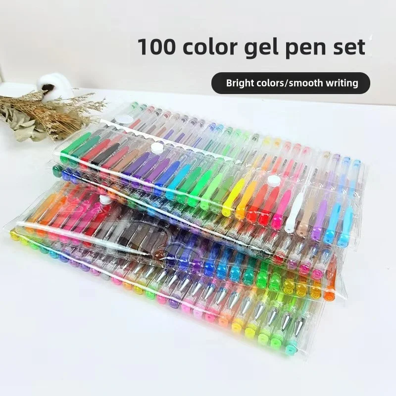 

100/120 Pcs Gel Pen Set Colored Gel Pen for Coloring Books Drawing Doodle Crafts Scrapbooks Journaling Planner School Supplies