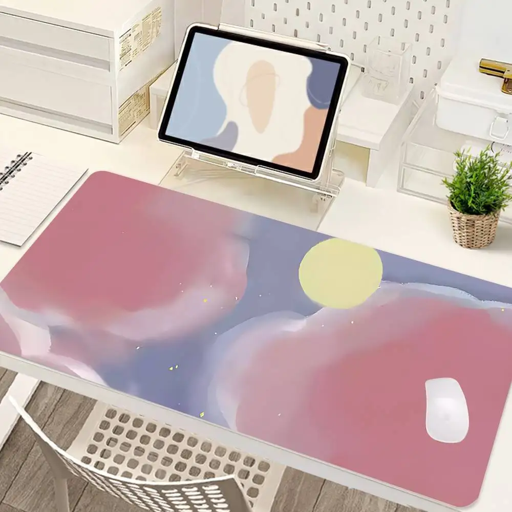 Watercolor And Oil Painting Mouse Pad Gaming Deskmat Sakura Mousepad Anime Office Carpet Gamer Keyboard Computer Desks