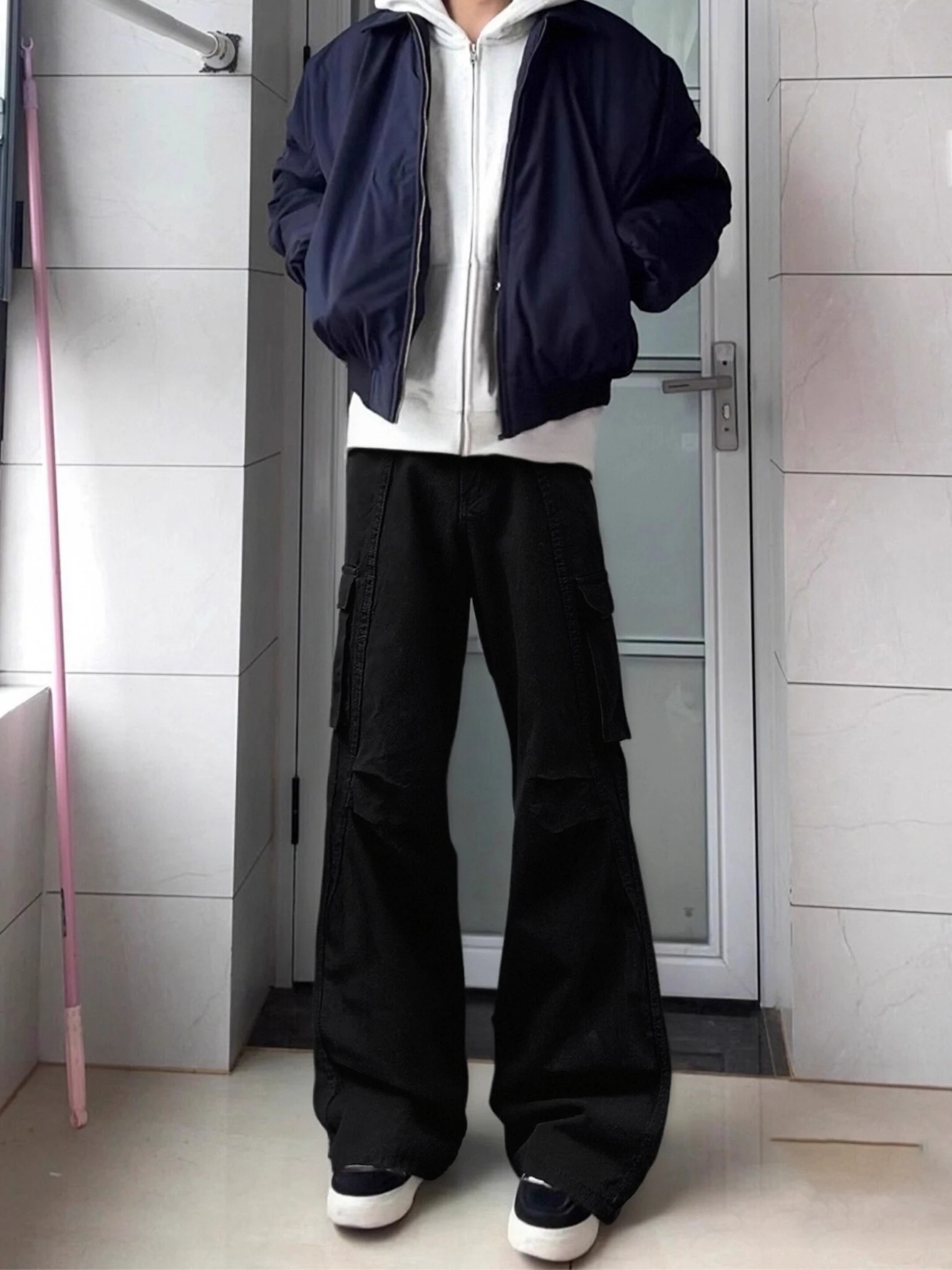 

Cleanfit Bla Bell Bot Workwear Pants Men's Autumn Winter American High Street Knife Loose Wide Leg Jeans