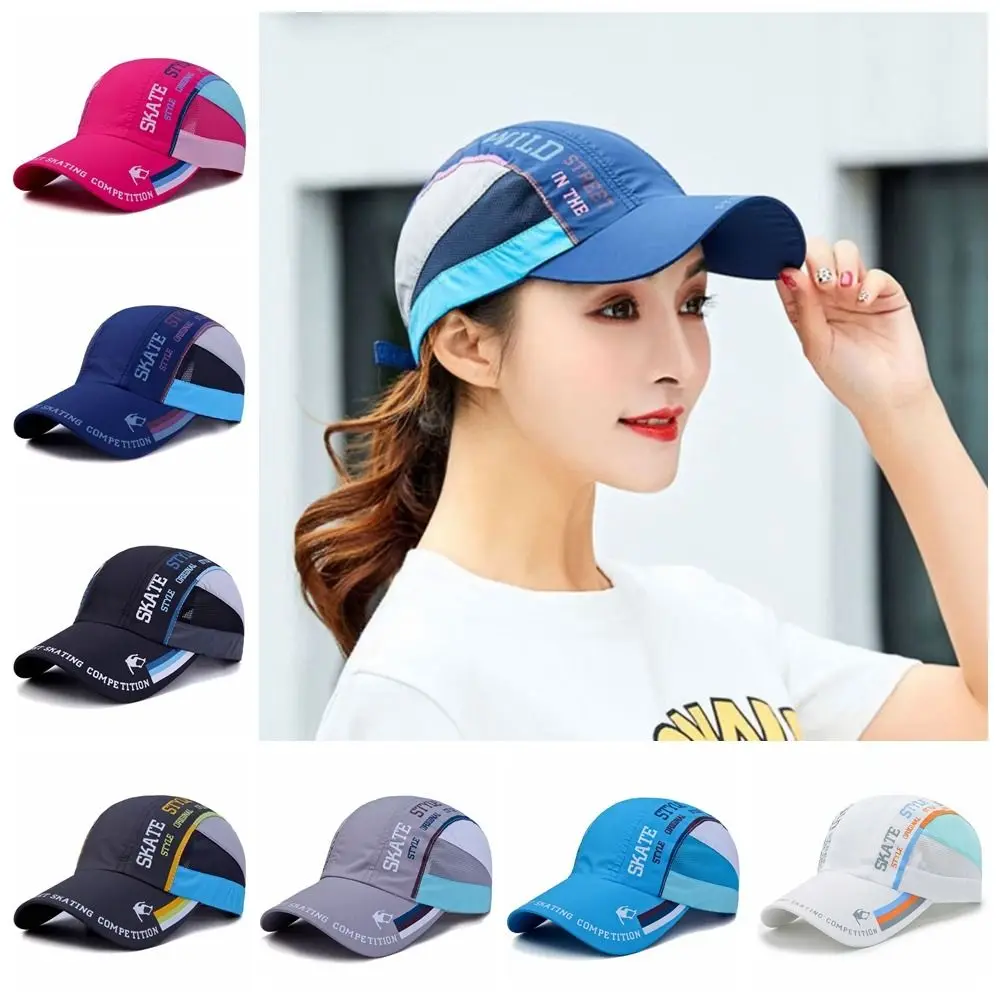 Quick Drying Quick Drying Hat Ultra Thin Breathable Breathable Baseball Cap Unisex Letter Patchwork Mesh Baseball Cap Summer