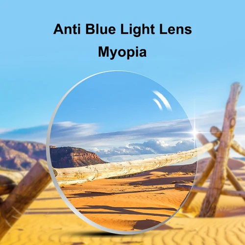 Imagen 1 del producto Lentes ópticas antiluz azul para miopía, lentes de resina CR-39 para ordenador, antirayos azules