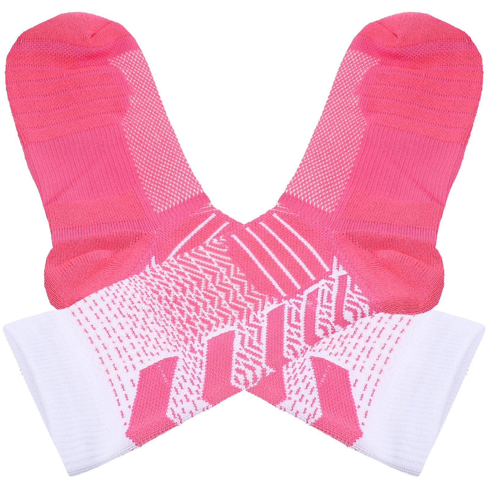 1Pair Thick Cushioning Sports Socks Mid Calf Breathable Shock Absorption Running Basketball Elastic Socks for Men Outdoor