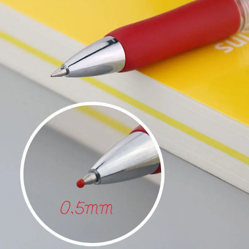 23/33 個格納式ボールペン大容量 0.5 ミリメートルボールペン黒/赤/青交換可能なリフィル学用品