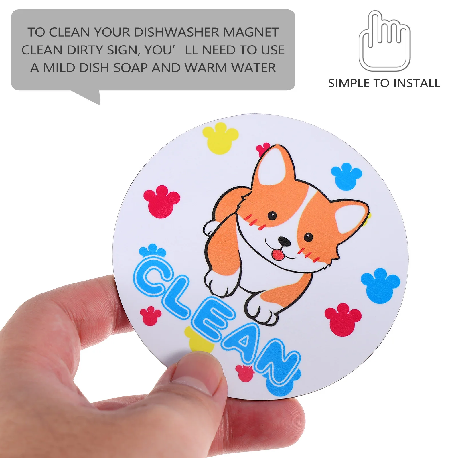 Magnetic Clean Dirty Sign Reversible Dishwasher Laundry Indicator Double-Sided Washing Machine Label For Furniture