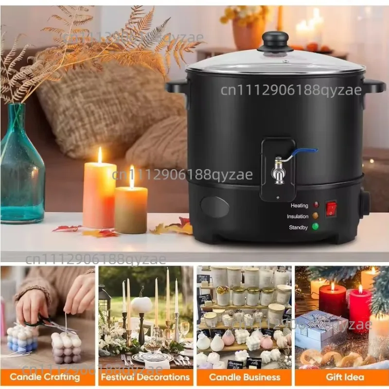 EU US Plug Electric Melting Candle Wax Melter Candle Making Machine Temperature Control Wax Melting Machine