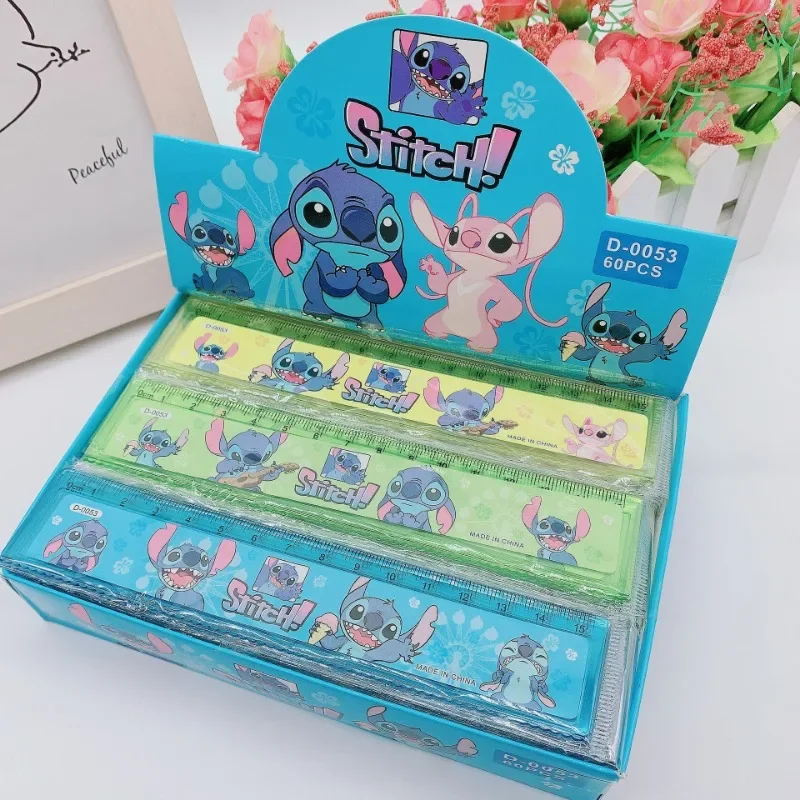 15cm Disney Cartoon Lilo & Stitch Ruler Cute Anime Figures Mickey Mouse Frozen Cars for Student Stationery Ruler Supplies