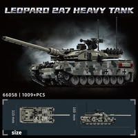 2025 New German Leopard 2A7 Heavy Tank Model Children's Puzzle Assembly Small Particle Building Blocks Decoration