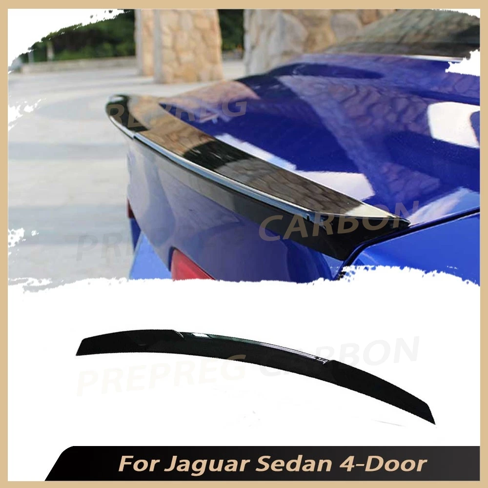 

For XE Rear Spoiler Boot Lip Wing For Jaguar Sedan 4-Door 2015-2018 Gloss Black Trunk Trim Sticker Spoiler Car Body Kits