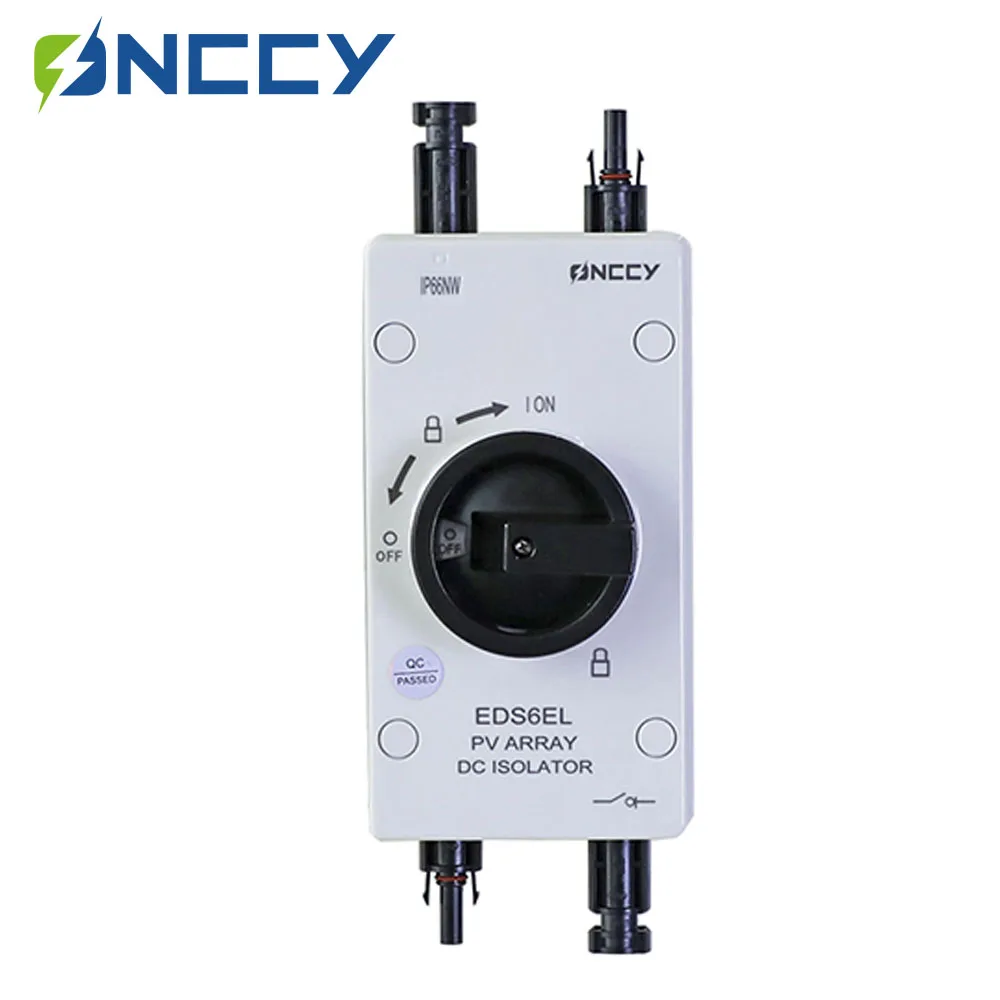 

ONCCY Photovoltaic Solar DC Isolation Switch Outdoor PV Solar Switch 1000VDC 50A 40A Rotating Handle IP66 Waterproof