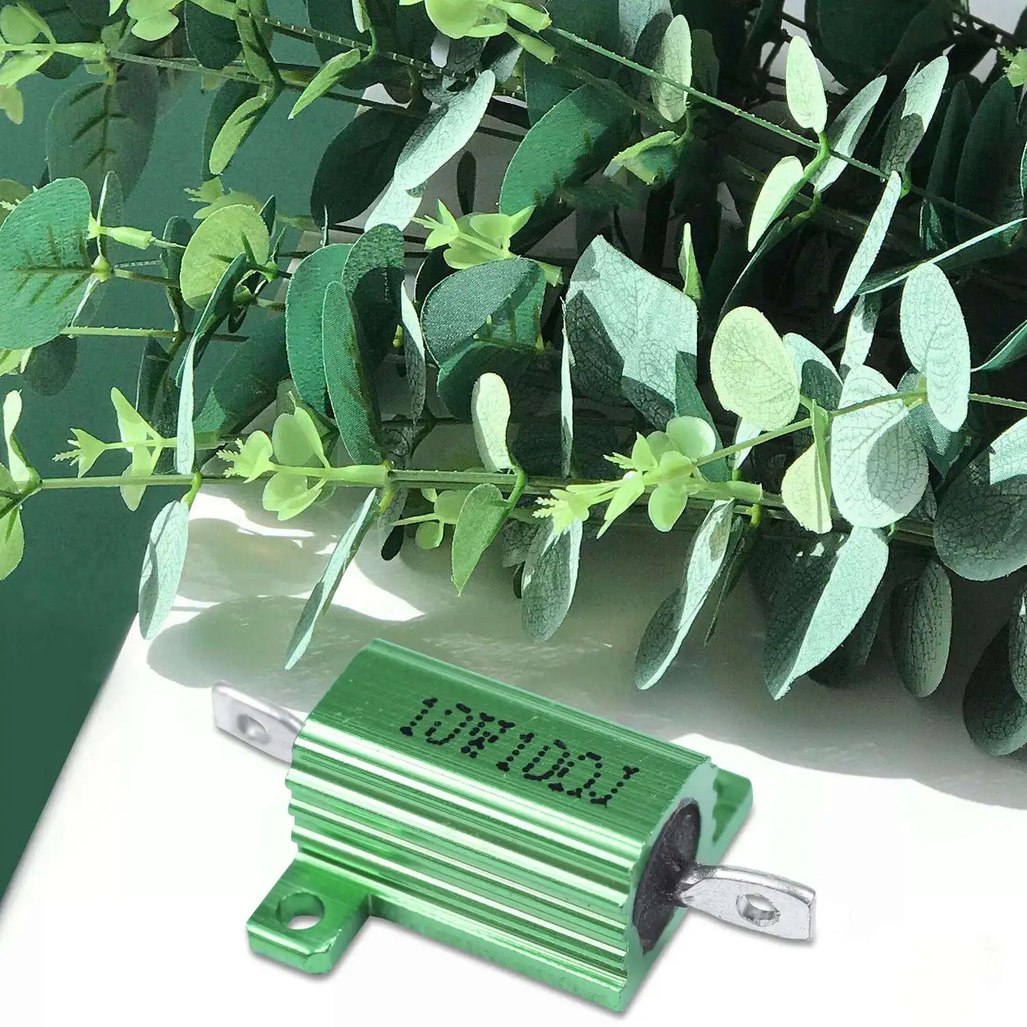 Green Aluminum Chassis Mounted Wirewound Resistors 10W 10 O