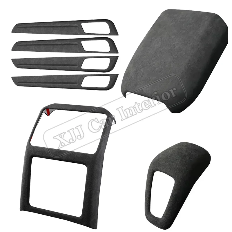 

for Porsche Cayenne 2018-2025 Interior Accessories Center Console Steering Wheel Panel Cover Sticker Car Modification ABS Suede