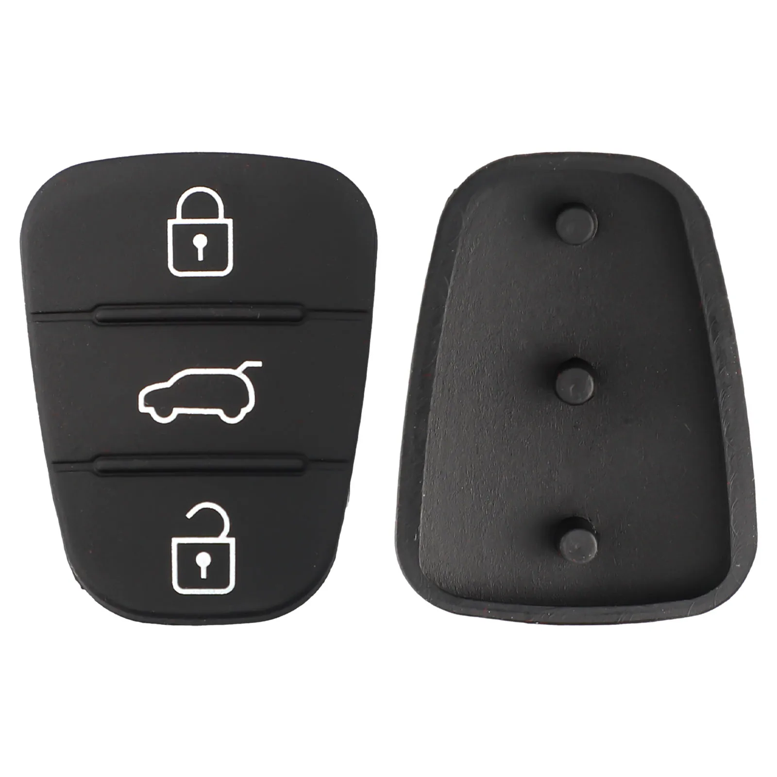 

1pair Car Remote 3-Buttons Key Fobs Case Rubber Shell Black For Hyundai I10/I20/I30 For KIA CEE'D CAR 2012 Car Accessories