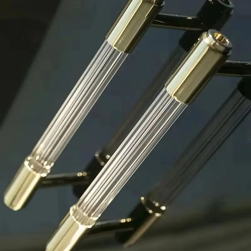 

Luxury 4PCS Brass+Acrylic Furniture Pulls Handles Drawer Knobs Cupboard Wardrobe Closet Kitchen Dresser Cabinet Door Pulls Pens