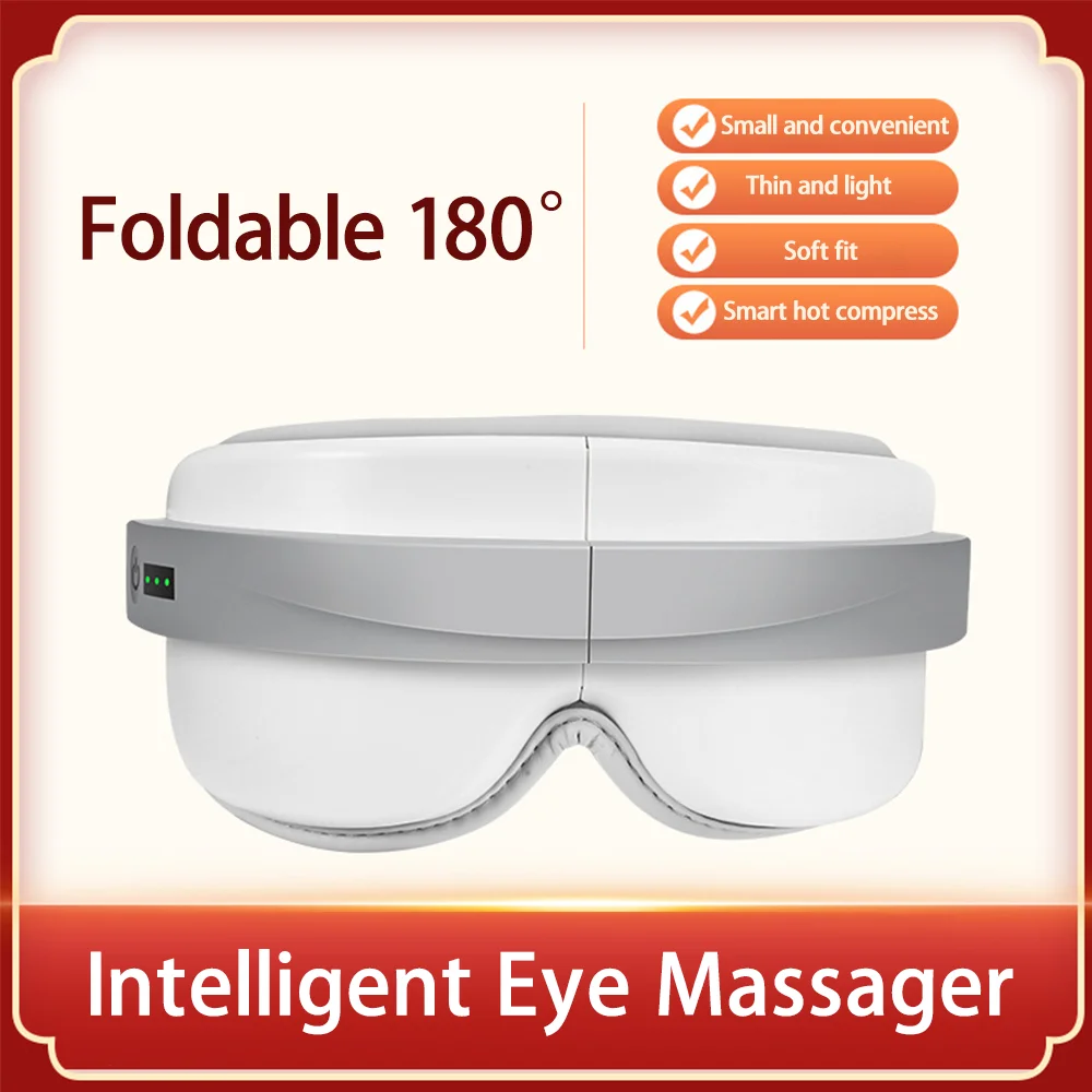 Intelligent Eye Massager with multiple modes music decompression hot compress enjoy massage 180° foldable 3 colors available