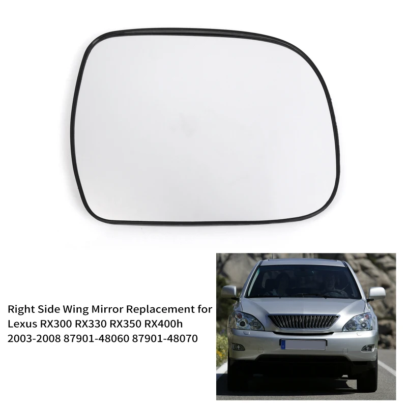

Left / Right Side Wing Mirror Replacement for Lexus RX300 RX330 RX350 RX400h 2003-2008 87901-48060 87901-48070 Side Wing Mirror