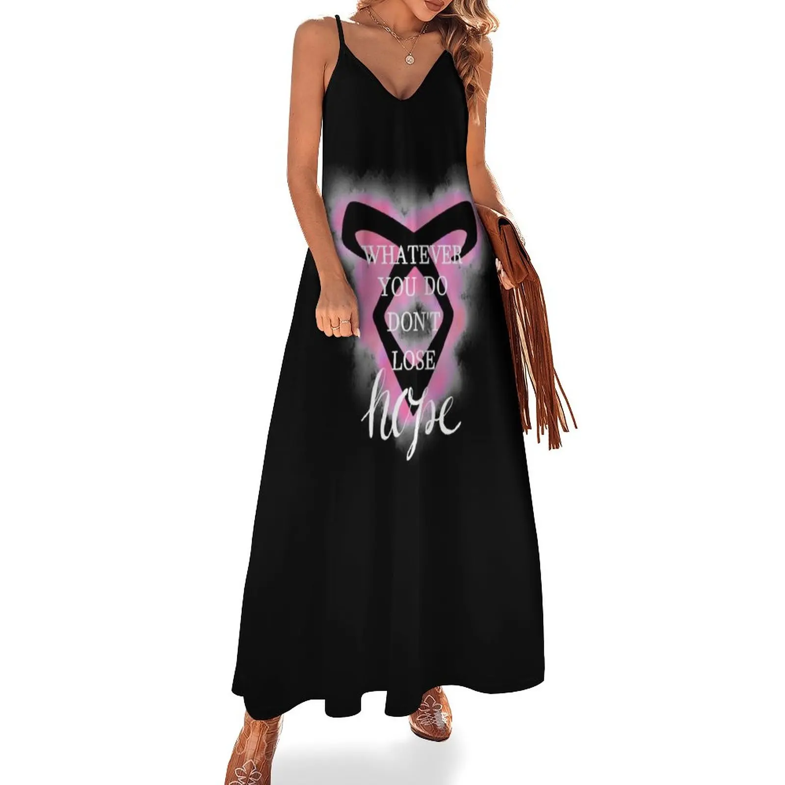 

Shadowhunters Angelic Rune + Quote Sleeveless Dress Clothing dresses for prom