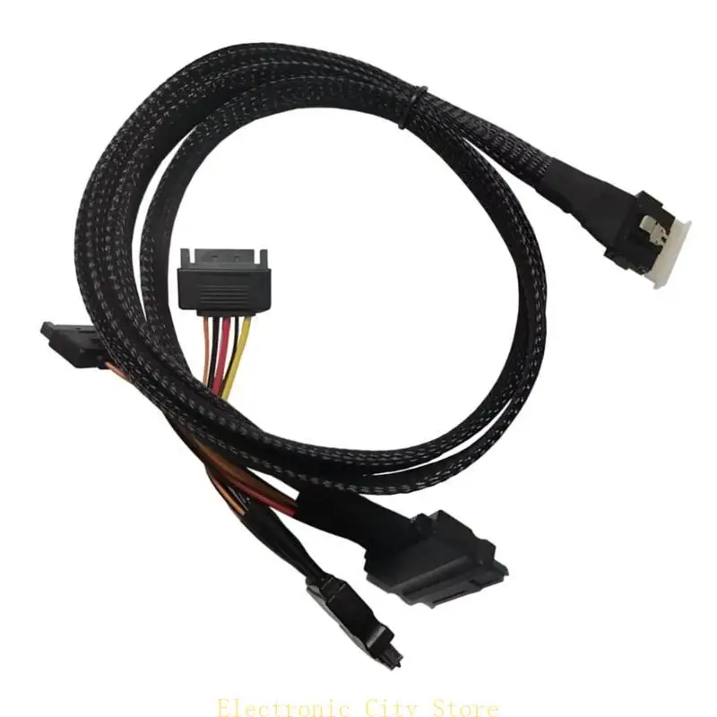 

Сервер SFF8654 (8I) до 2SFF-8639 Cable NVME, SFF8654 до SFF8639, с благословником питания надежности HU8D