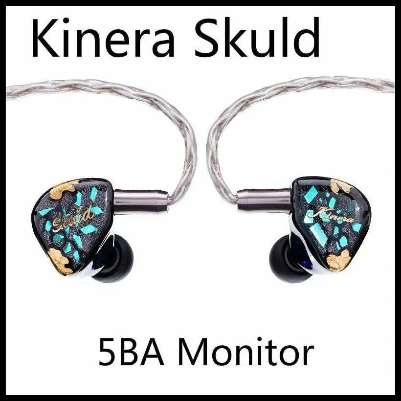 

Kinera Skuld 5 BA Driver In-ear Monitor IEMs DJ Studio Earphone with Detachable 2pin Cable for Audiophile Musicians Earbuds