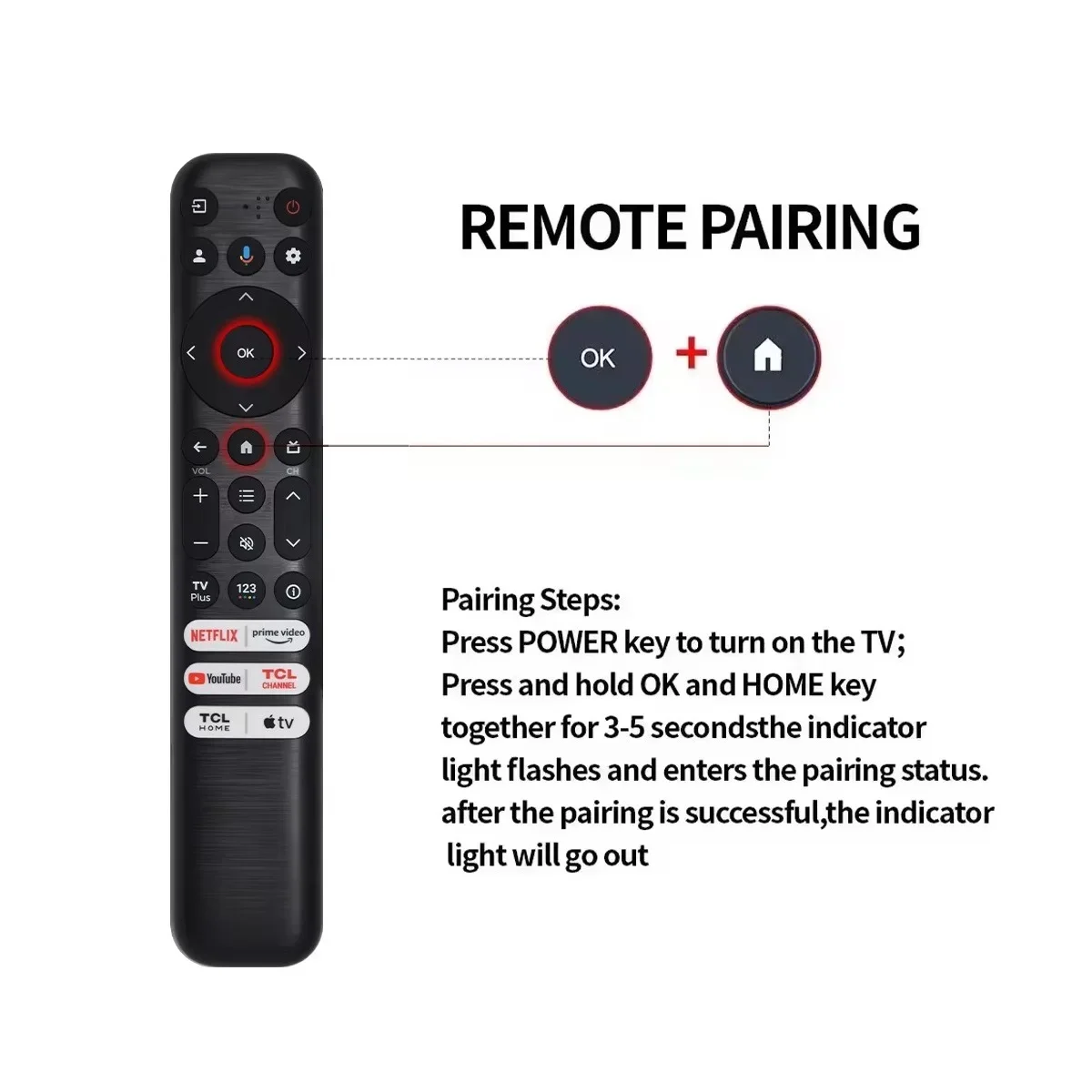 ZLRLMHY New RC813 FMB1 for TCL Smart TV Remote Control FMB3 55Q650G 55Q670G 70S470G 85QM850G  Apple TV With Bluetooth Voice