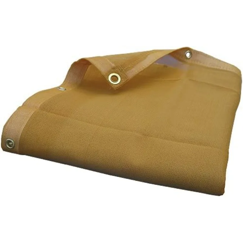 

14'X30' (Beige/Tan) Heavy Duty Mesh Tarp Net Sail Sun Shade Awning and Fence Screen Patio and Canopy Cover