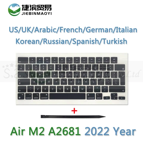 Новый ноутбук M2 2022 года, клавиши A2681, колпачки клавиш для MacBook Air Retina M2 13,6 дюйма, A2681, полный ремонт клавиатуры топ 8 клавиша macbook - №5