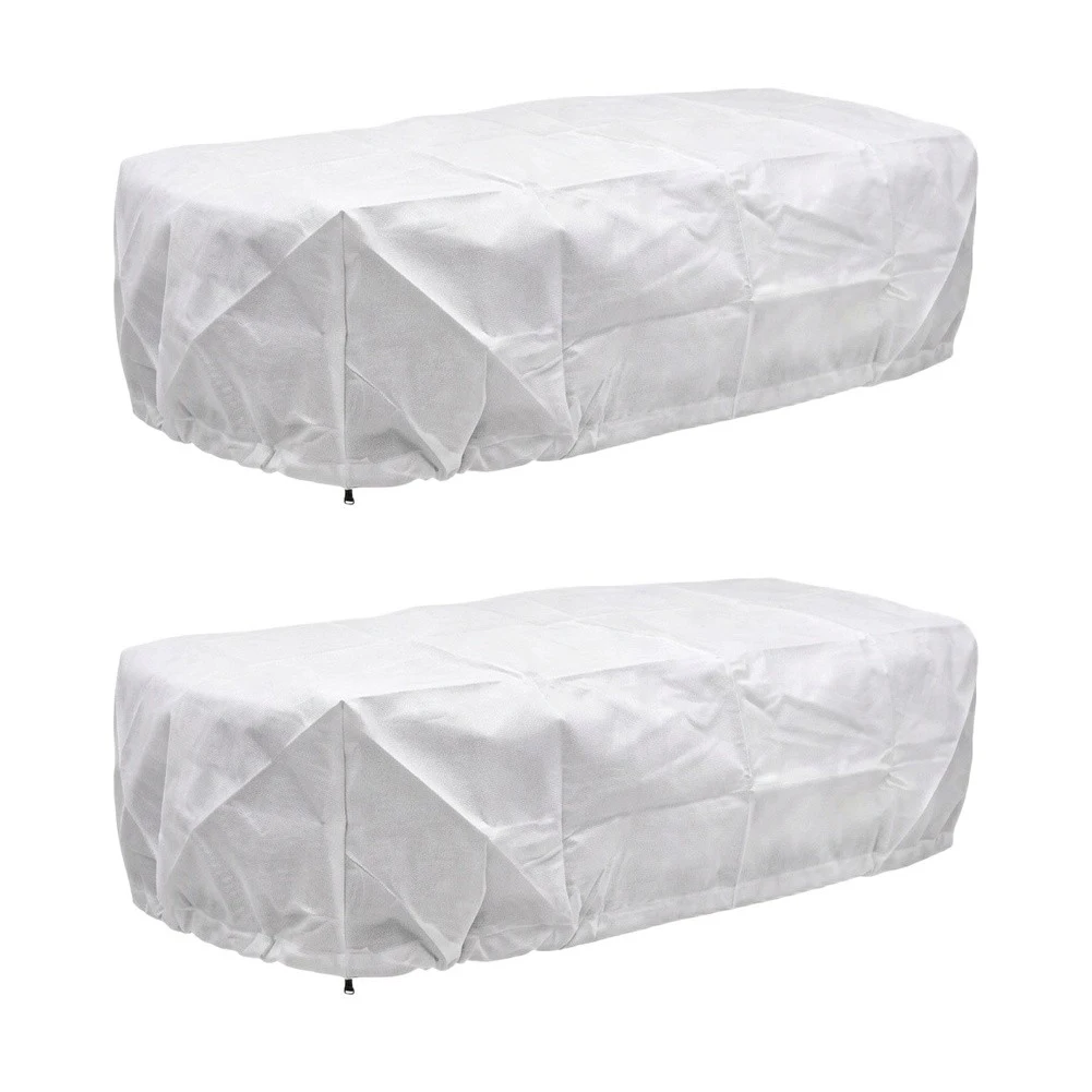 Winter Plant Cover for Raised Garden Beds Featuring Aluminum Foil Insulation and Drawstring Closure 140x70x45cm