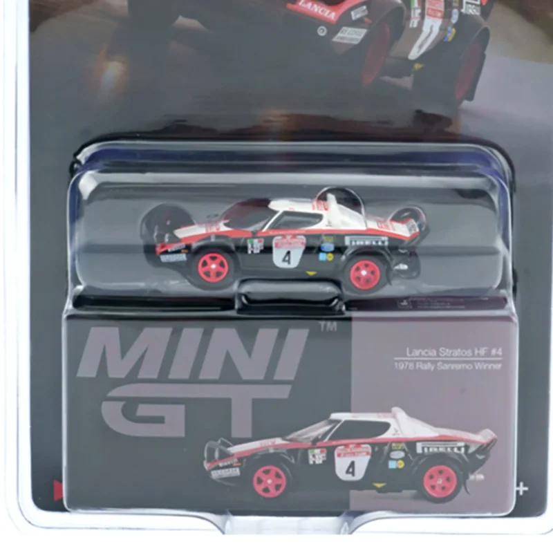 MINIGT 1:64 Lancia Stratos HF Alloy Racing Model Collectibles Toy Desktop Ornament Unique Gift Scene Simulation